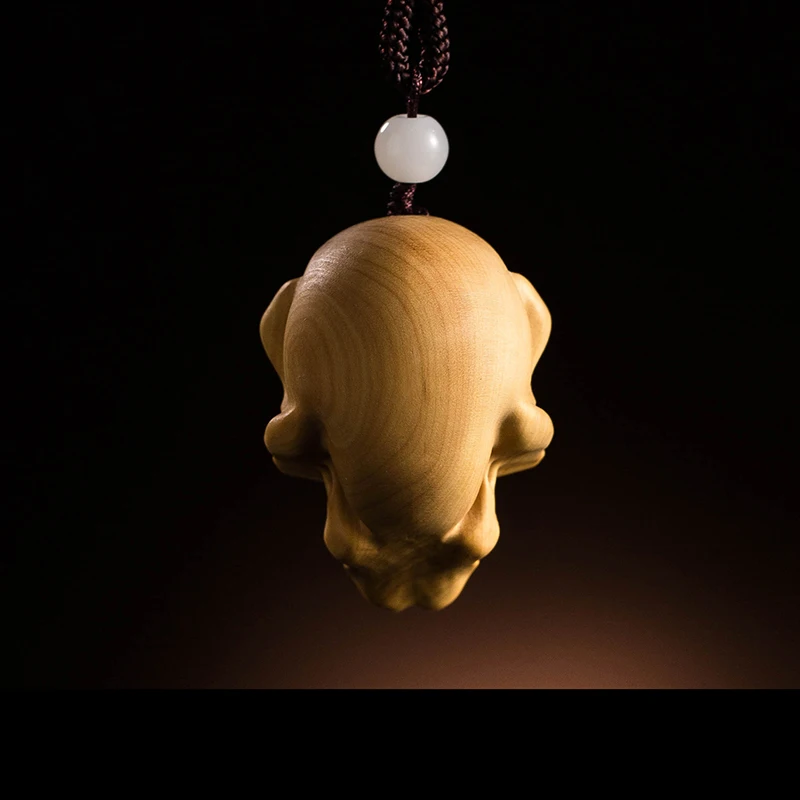 Деревянный Череп резьба из самшита в китайском стиле новый сверкающий череп