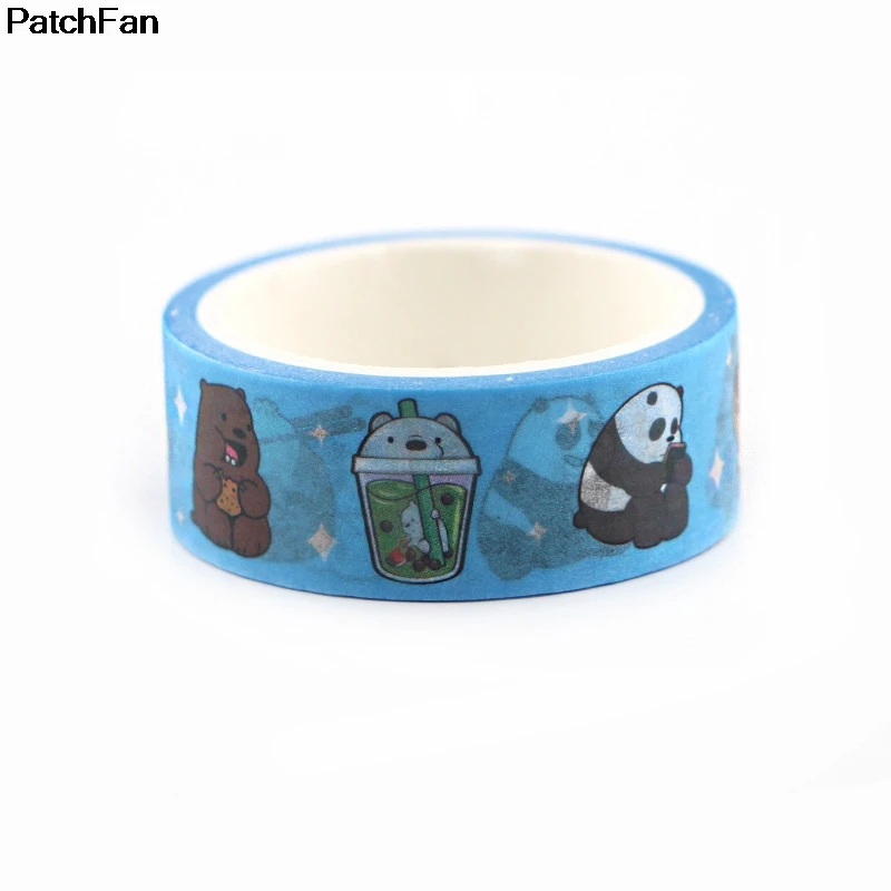 Patchfan Мы Голые Медведи Мультфильм Забавный DIY Скрапбукинг Малыш клей Васи бумага маскирующая Лента Печатный узор наклейка A2473