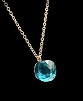 pomellato candy style necklace women natural crystal pendant necklace 28 colors gold plated fashion jewelry gift women