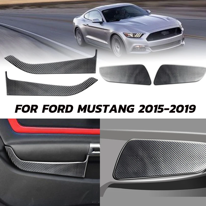 Наклейка на переднюю и заднюю панель автомобиля из углеродного волокна для Ford