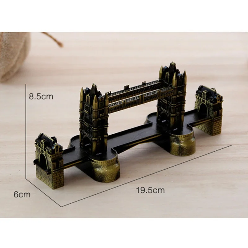 

CAPTAINIRON Retro London Eiffel Tower Model Iron Warrior Miniature Figurines Metal Crafts Ornament for Room Vintage Home Decor