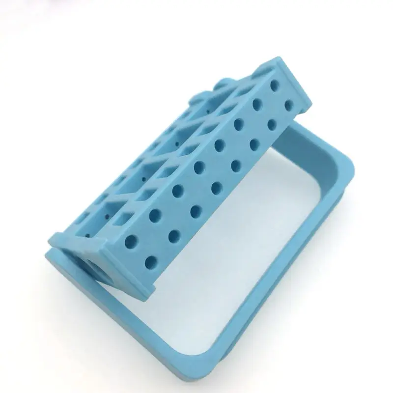 Light blue Портативный держатель для сверл для ногтей, подставка для сверла для ногтей, дисплеер с 16 отверстиями, органайзер для хранения, контейнер для сверла для ногтей, маникюра - Цвет: Light blue