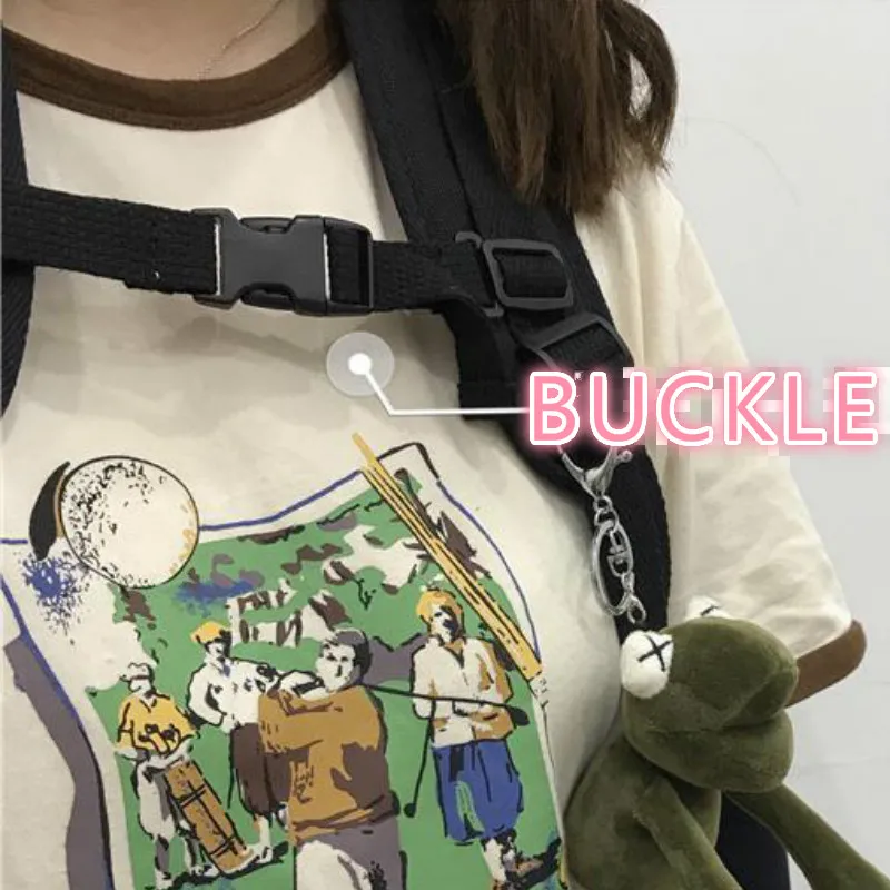 Рюкзак женский с карманами и вышивкой уличная одежда в стиле Харадзюку сафари