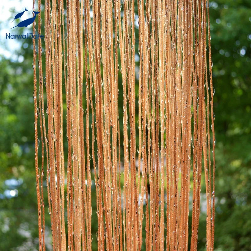 Блестящие занавески с серебряной нитью Украшенные бусинами оконные балдахины