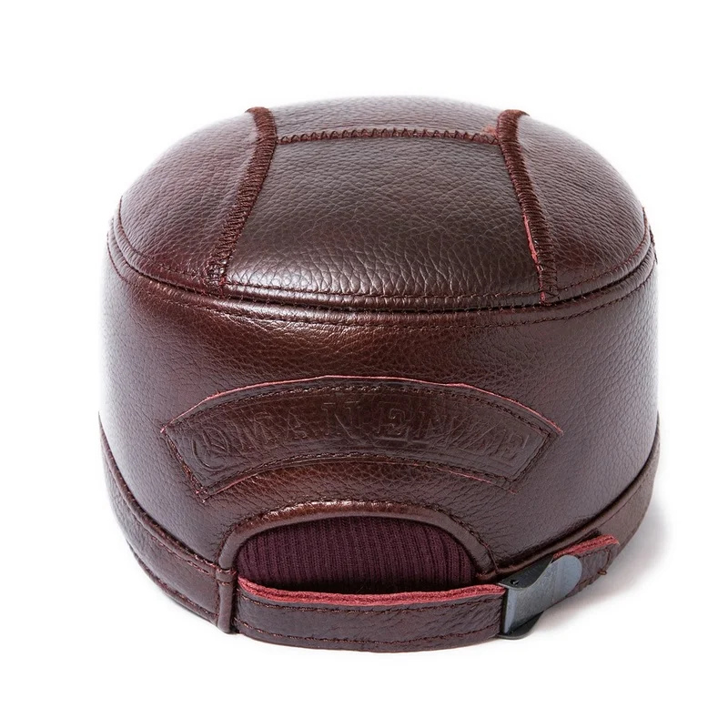 2020 новая зимняя шапка для папы 100% натуральная кожа бейсболки мужчин плоская