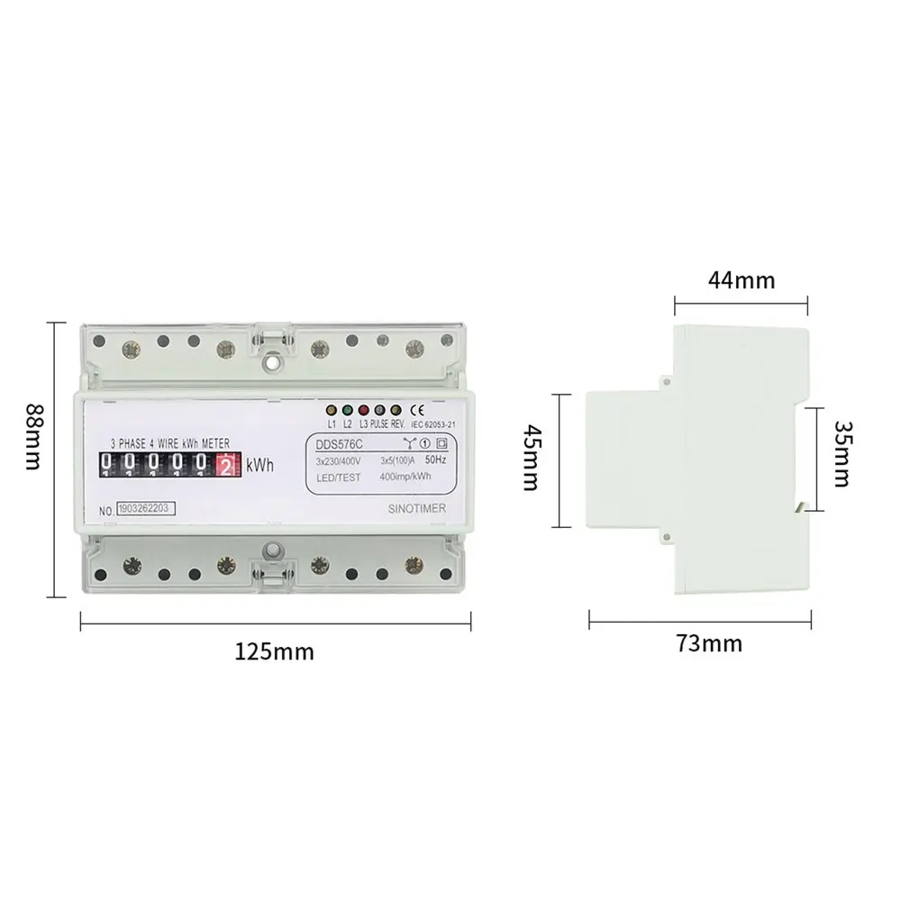 SINOTIMER DDS576C трехфазный 7P 4 проводной аналоговый счетчик энергии имитирует монитор