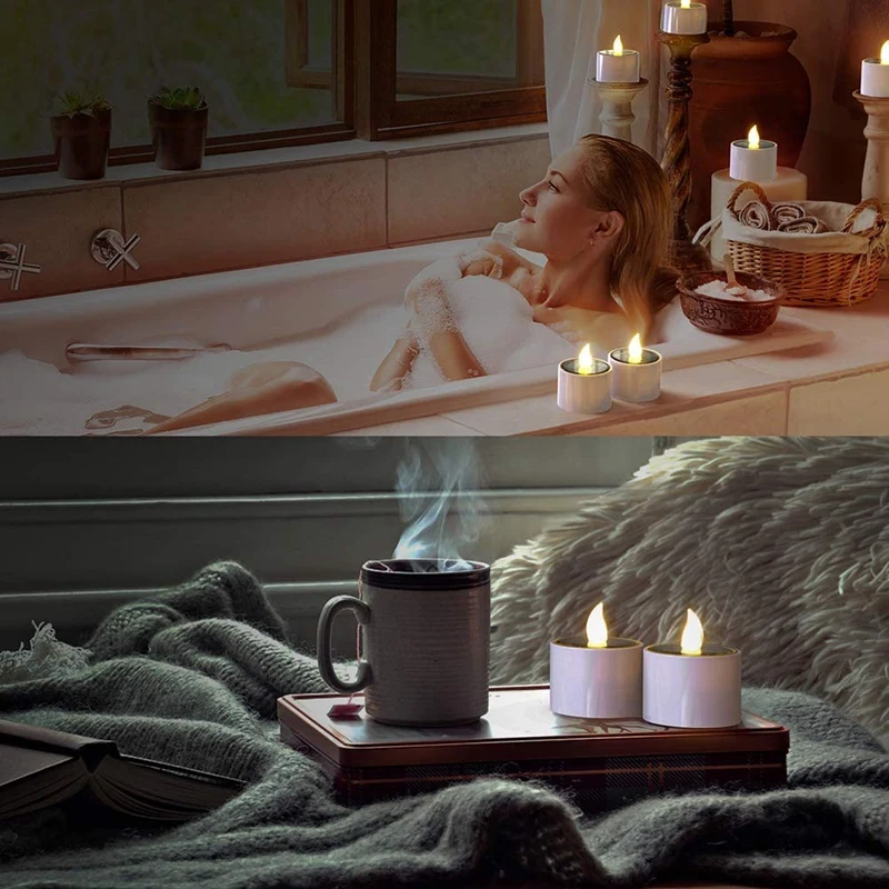 9 шт. солнечные чайные лампы перезаряжаемые светодиодные короткие свечи без