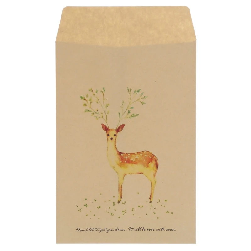 

12Pcs Vintage Deer Mini Paper Envelope European Style Card Scrapbooking Gift New U4LD