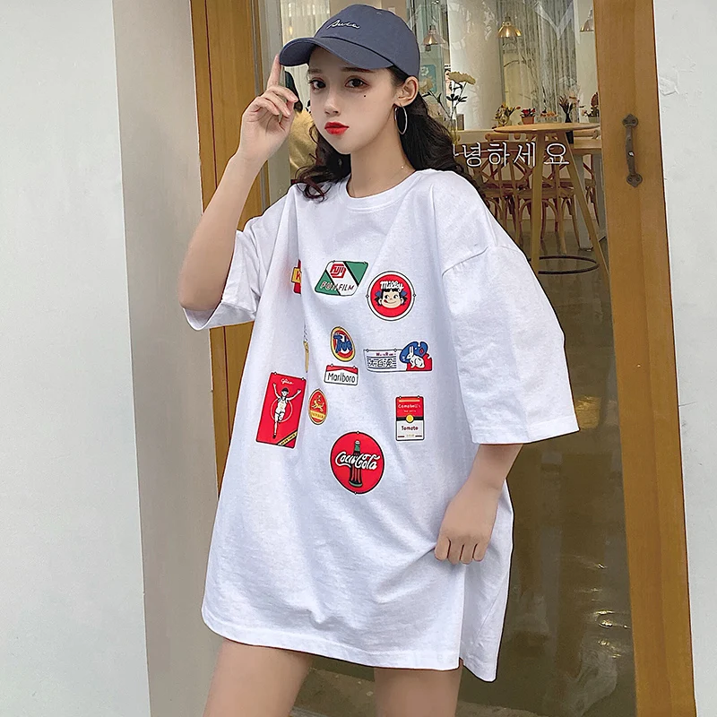 Европейские товары японская футболка с коротким рукавом модная женская