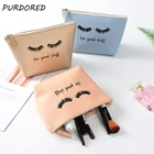 PURDORED 1 шт. косметичка для ресниц ПУ женская косметичка дорожная сумка для мытья туалетный набор косметический чехол несессер косметичка