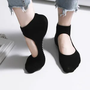 Лидер продаж, новинка, 1 пара износостойких антибактериальных носков для йоги с открытой спиной, хлопковые нескользящие носки для балета, пилатеса, танцев