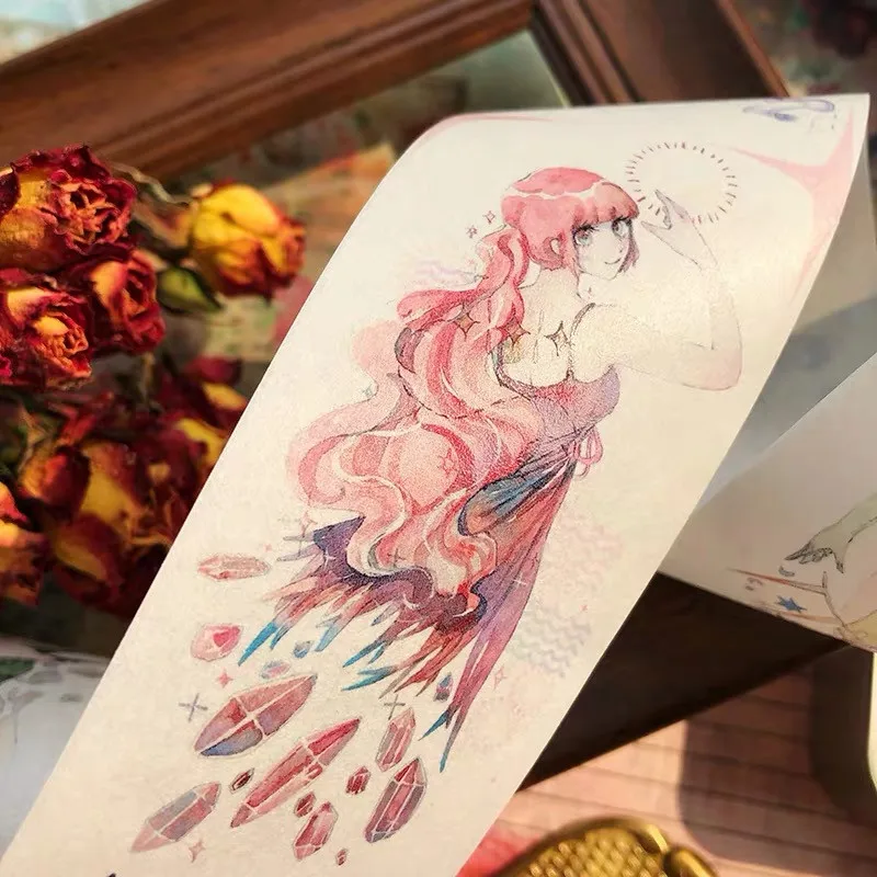 

Маскировочная лента Beautiful Girl Washi для пунктовых ежедневников, клейкая лента, самодельные Стикеры для скрапбукинга