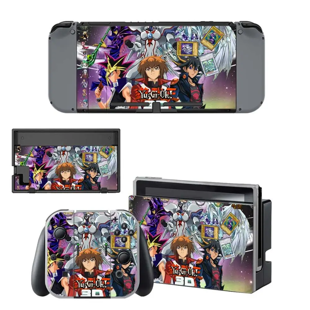 vinyl screen skin yu gi oh yugioh protector stickers for nintendo switch ns console controller stand holder skins free global shipping