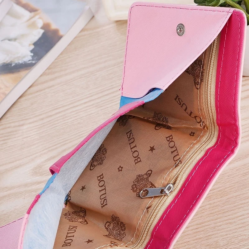 Корейская версия женский маленький свежий кошелек кожаный милый короткий с