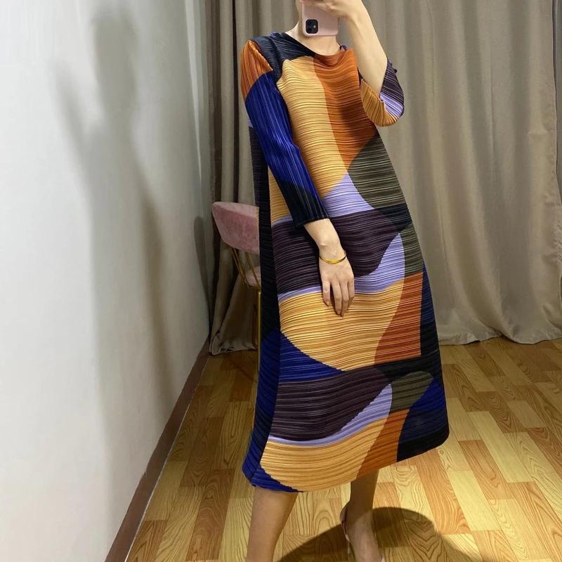 Женское свободное платье Changpleat плиссированное модное дизайнерское miяка с