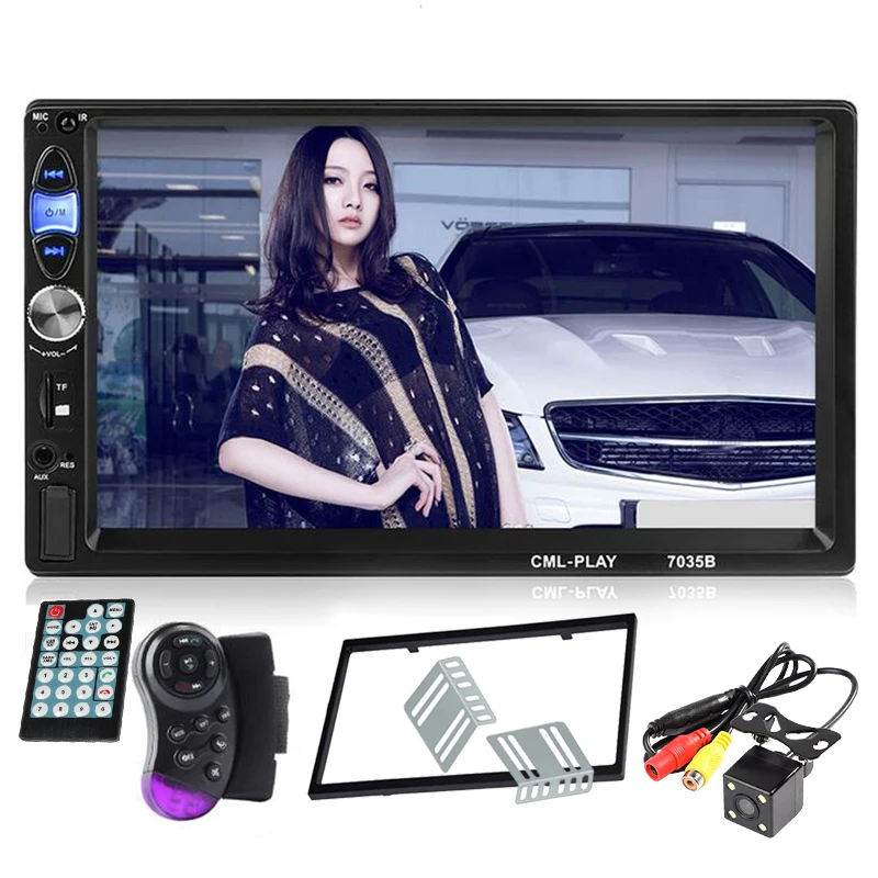 Автомобильное радио Зеркало Ссылка 7 ''задняя камера 2din стерео MP4 MP5 плеер Bluetooth