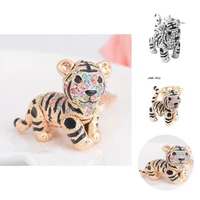 practical key ring nice looking decorative tiger figurines pendant key chain animal key chain keychain