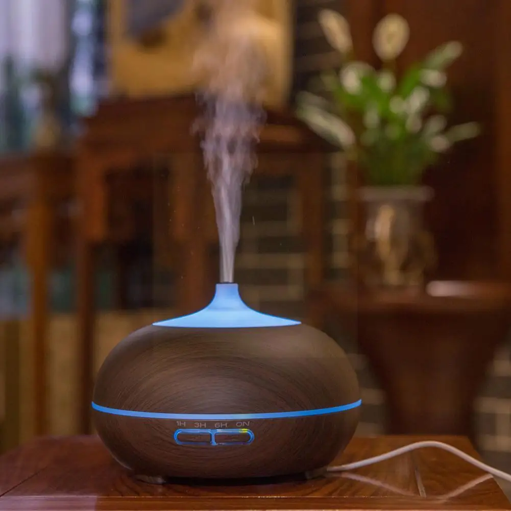 

Увлажнитель воздуха ультразвуковой домашний электрический с аромадиффузором и отделкой под дерево