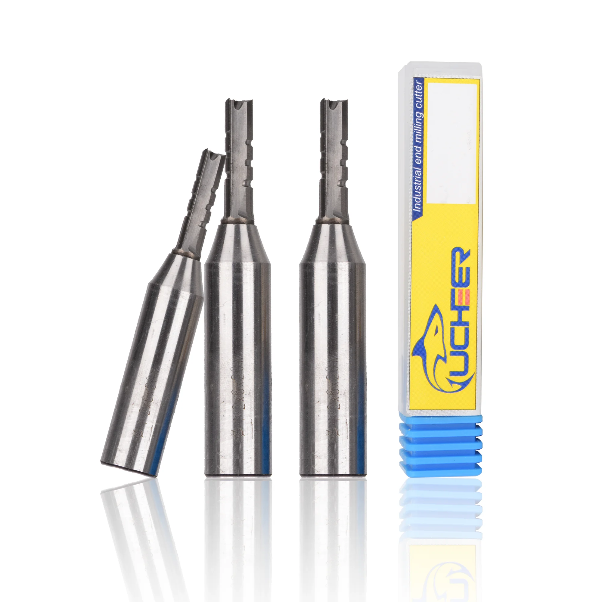 UCHEER 1 шт. 3 флейты обновление Dia. 6 мм фрезы деревообрабатывающие ovl20-30mm TCT твердого карбида вольфрама стали инструменты для резьбы
