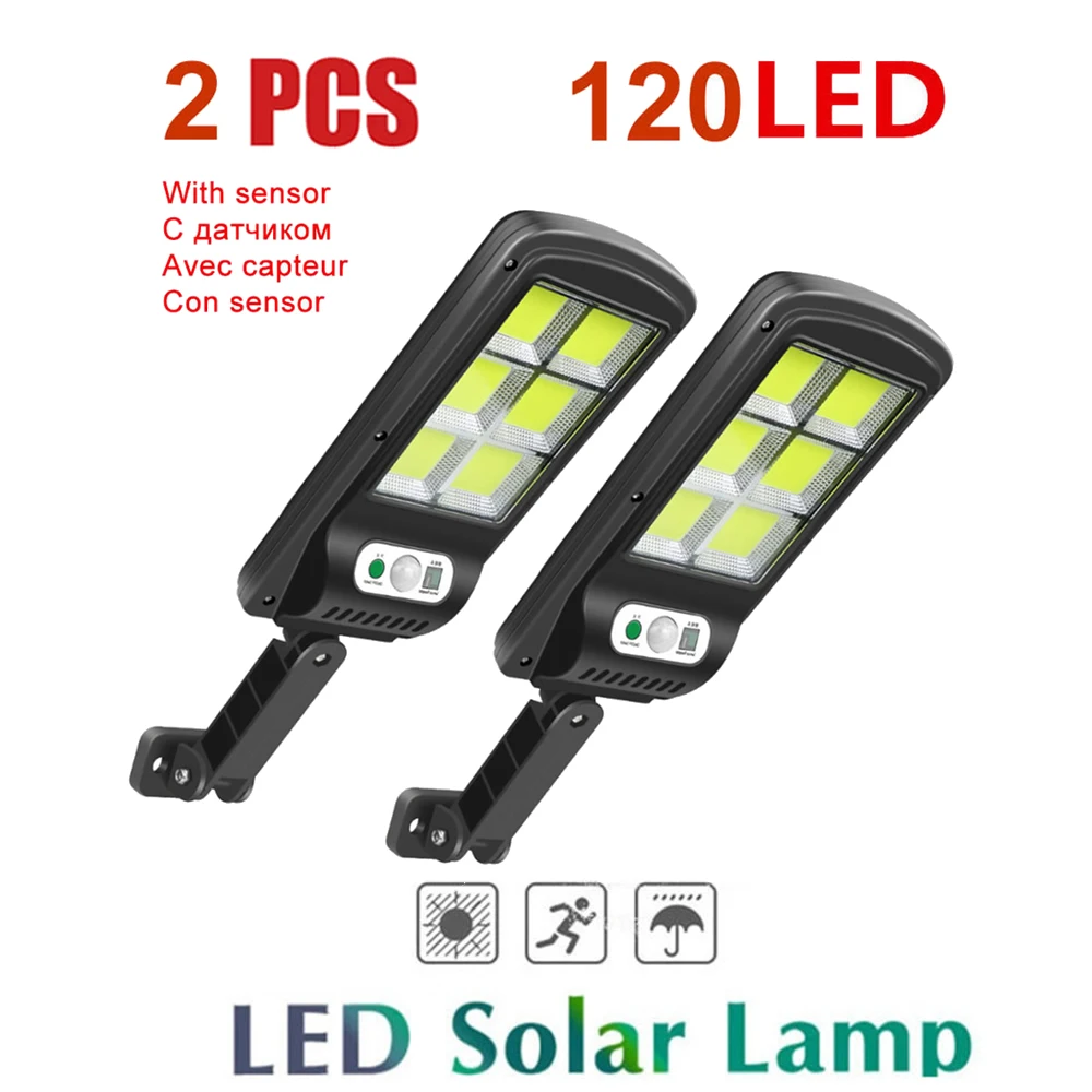 

2pcs tabular oblong Solar Light Outdoor Porch Wall Lamp PIR Motion Sensor Garden Solar Lamp Sunlight Powered Waterproof Energy S