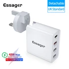 Essager Quick Charge 3,0 разноцветное Зарядное устройство USB кабель с разъемом USB типа C PD КК QC3.0 машинка для стрижки 48 Вт быстрой зарядки дорожное Сетевое зарядное устройство для телефона для iPhone Xiaomi