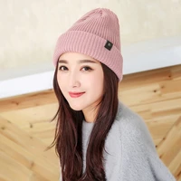 new trend of classic men and women iron buckle couple knit hats autumn and winter fashion woolen caps caps