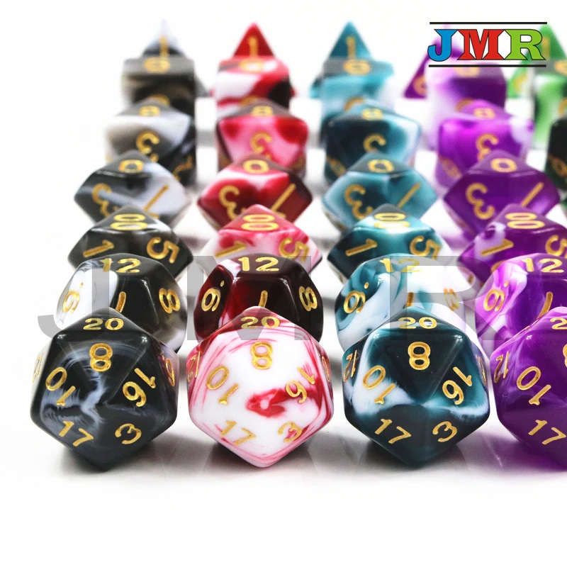 Высокое качество Горячая Туманность кости 7 набор D4 D6 D8 D10 D % D12 D20 для настольных