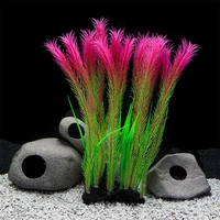 fish tank supplies decorations simulation aquarium pe plastic mini kelp grass plants landscape ornaments aquatic 2pclot