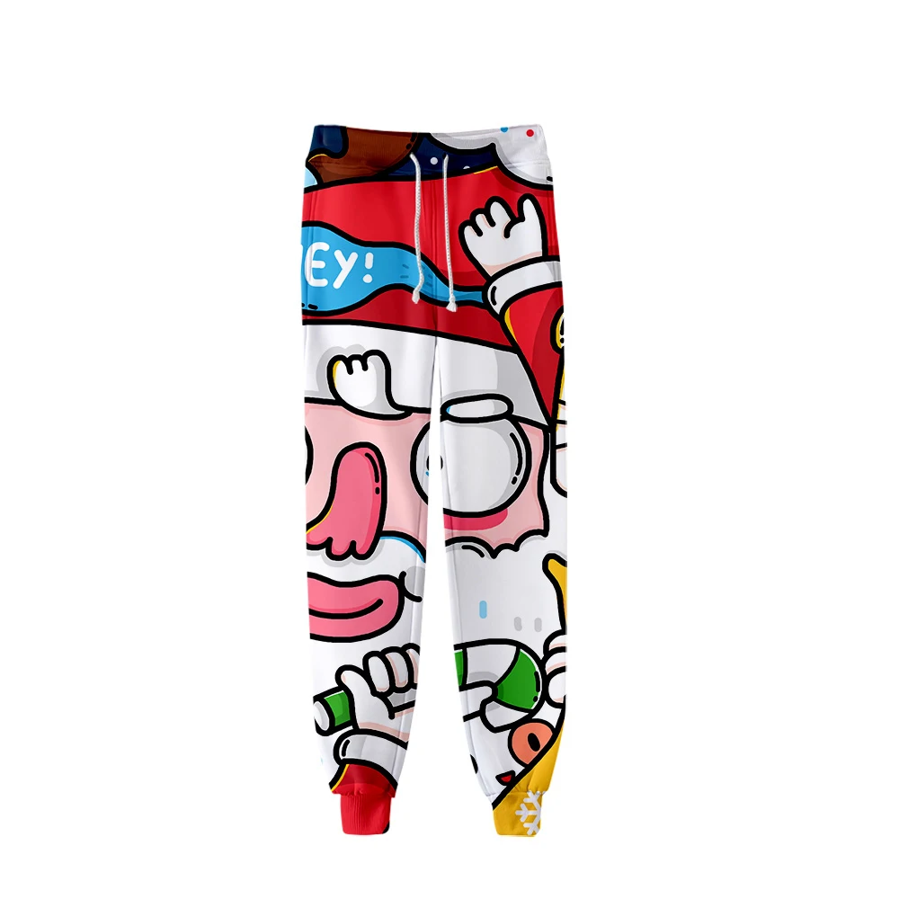 

Harajuku Funny Happy Merry Christmas Pants 3D Kpop style Men/Women Sweatpants Trousers Pants Elastic Waist Kpop Pants Dropship
