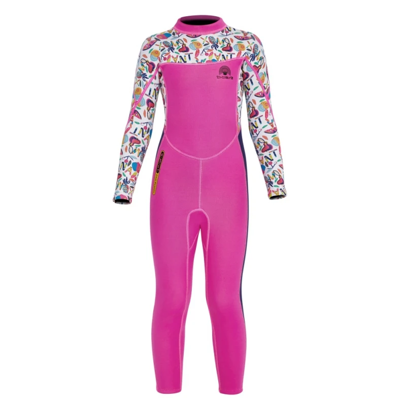 

2.5MM Neoprene Wetsuit Kids Diving Suit for Boys Girls Keep Warm One-piece Long Sleeves UV protection Children Swimwear ML QY