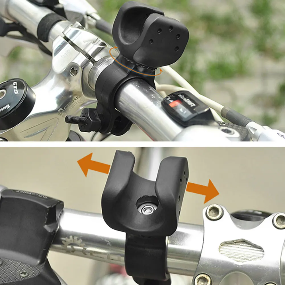 

Bicycle Front Light Clip Mount Bracket Flashlight Holder Cycling Bike Light Torch 360 Degree Rotation With Antiskid Rubber