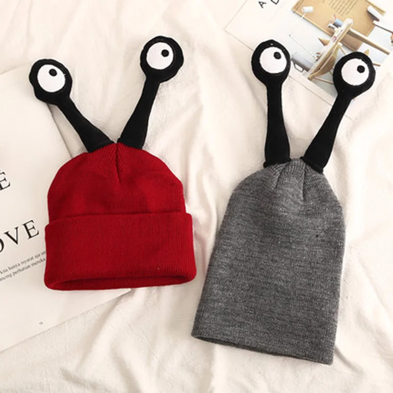 Зимние шапки для детей шапочка теплая шапка с глазами насекомых вязаные шапочки