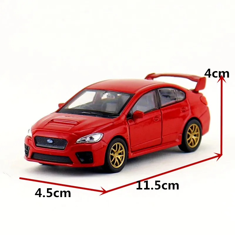 YJ 1/36 масштаб вытяните назад автомобиль игрушки Япония SUBARU Impreza STI литой металл