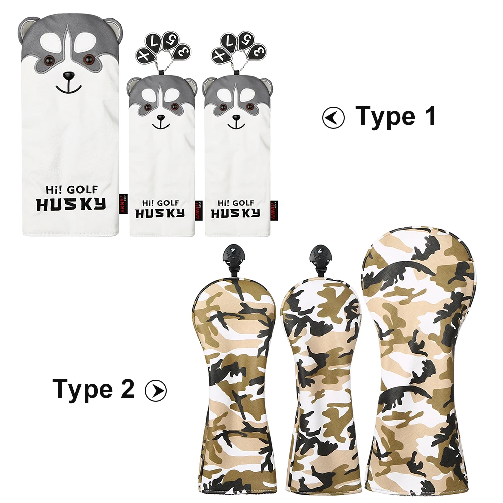 Новинка 3 шт. чехлы для головы гольфа набор деревянные Чехлы с цифрами Защитная