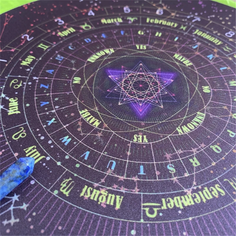Round Pendulum Divination Tablecloth Tarots Card Pad Runes Altar Table Cloth Constellation Board Game Rubber Dropship | Спорт и