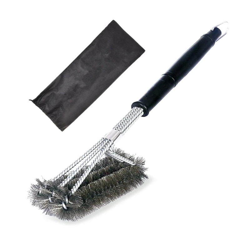 

Щетка для чистки гриля, инструмент для барбекю, щетка для гриля, щетки из нержавеющей стали, уличные аксессуары для барбекю, для газового гри...