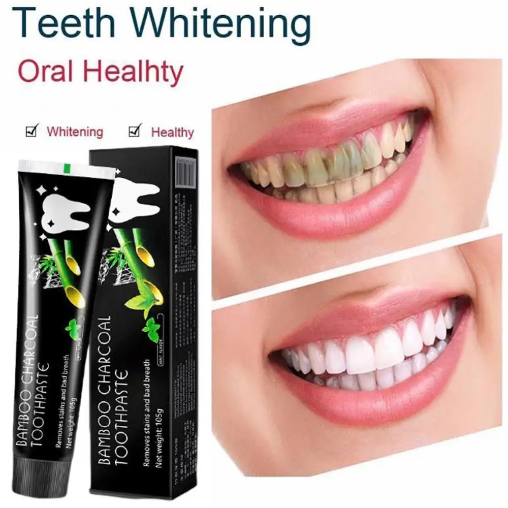 

Tooth Care Bamboo Natural Activated Charcoal Teeth Dental Toothpaste Whitening Dropshipping Oral Hygiene F0W2