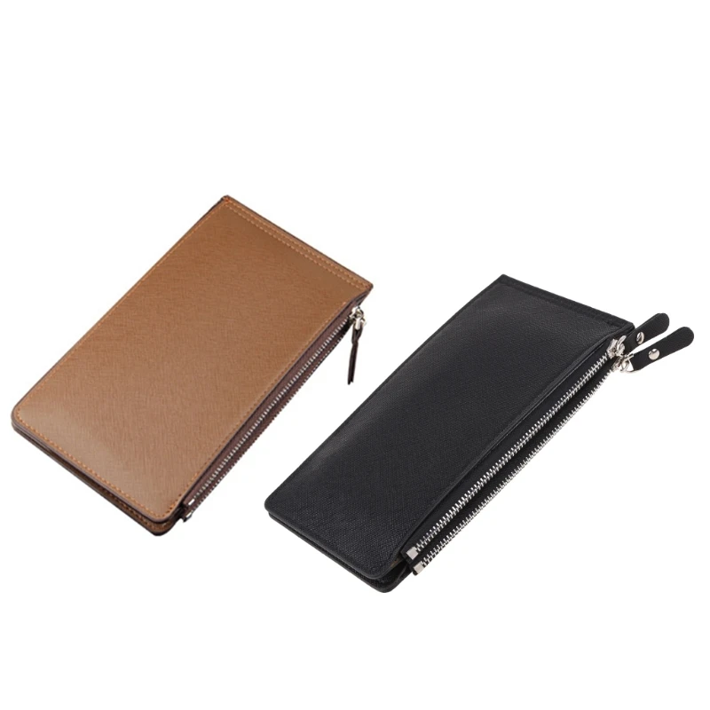 

Деловой держатель для кредитных карт, Мужской многофункциональный кожаный чехол для карт, Длинный кошелек, тонкий кошелек, портативный тон...