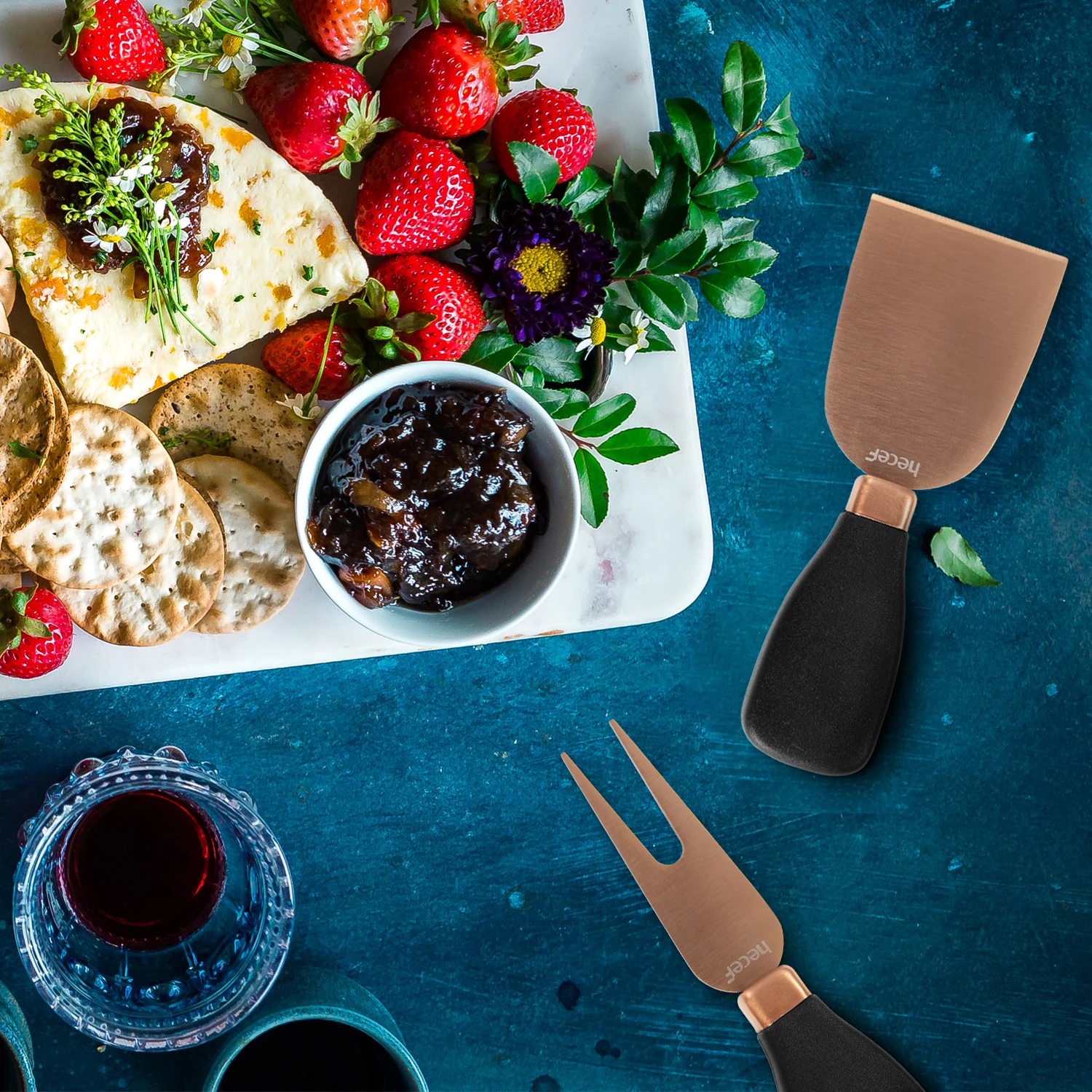 Hecef подарочный набор ножей для сыра 5 шт. вилка из нержавеющей стали лопатка ножи и