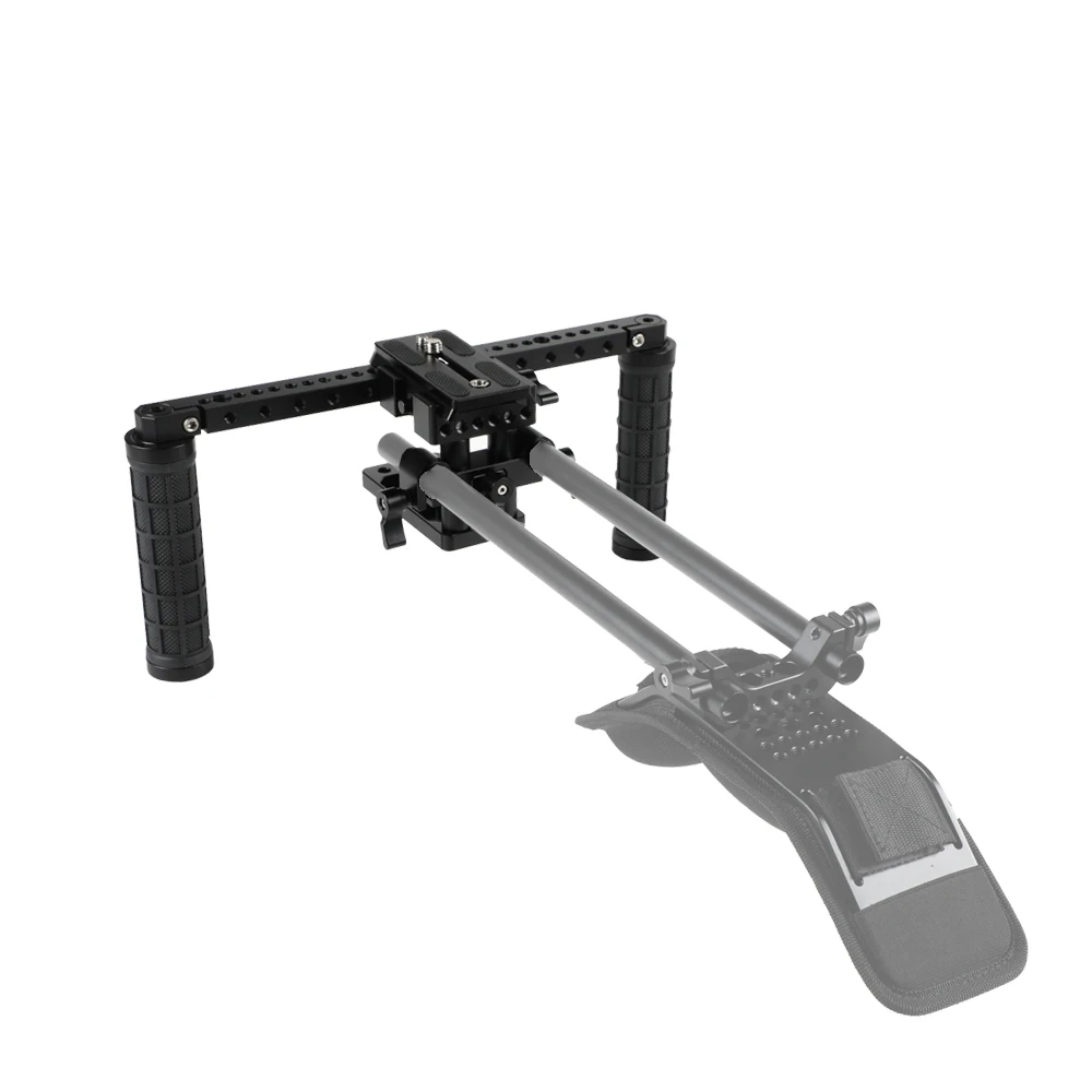 Placa de Borracha Handgrip para Montagem Rig com Manfrotto Rig para Canon Kimrig Dslr Câmera Apoio no Ombro Nikon Sony Câmeras qr