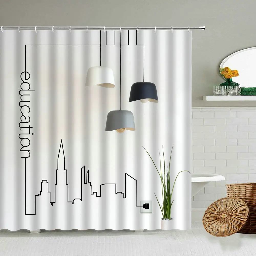 

Занавеска для душа в гостиную, спальню, Современное украшение, перегородка в нордическом стиле для ванной комнаты, Светонепроницаемый водо...