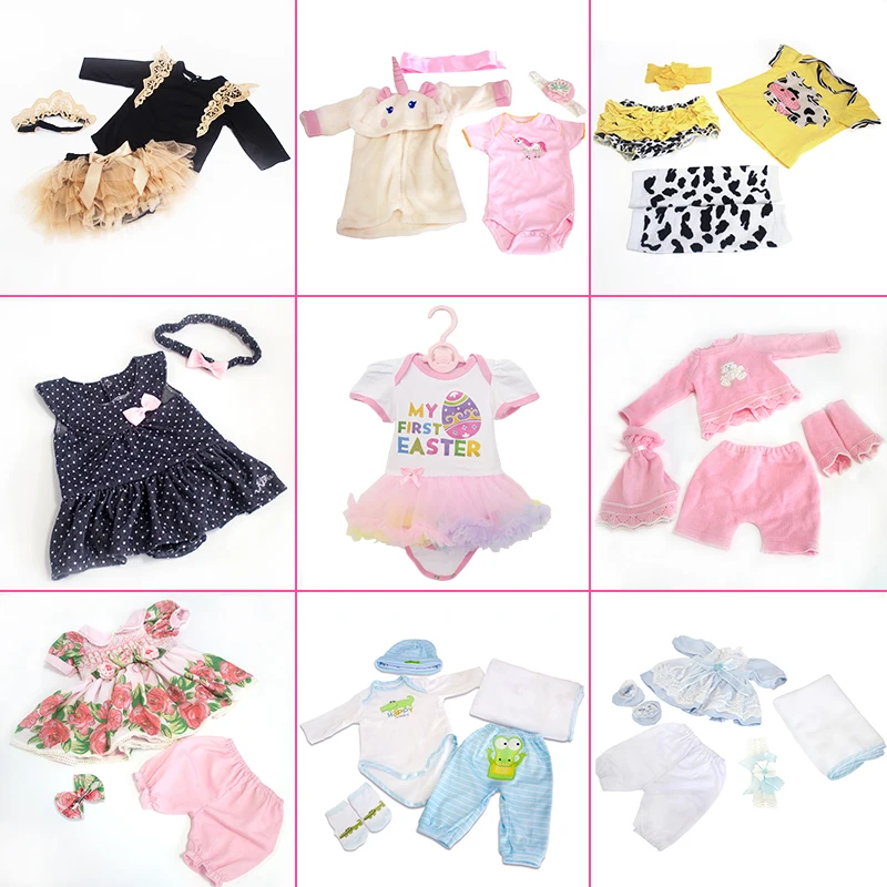 KAYDORA 20-22 дюймов милая кукла реборн принцесса одежда подходит для 50-57 см Bebe Reborn Малыш красочные наряды Аксессуары Юбка