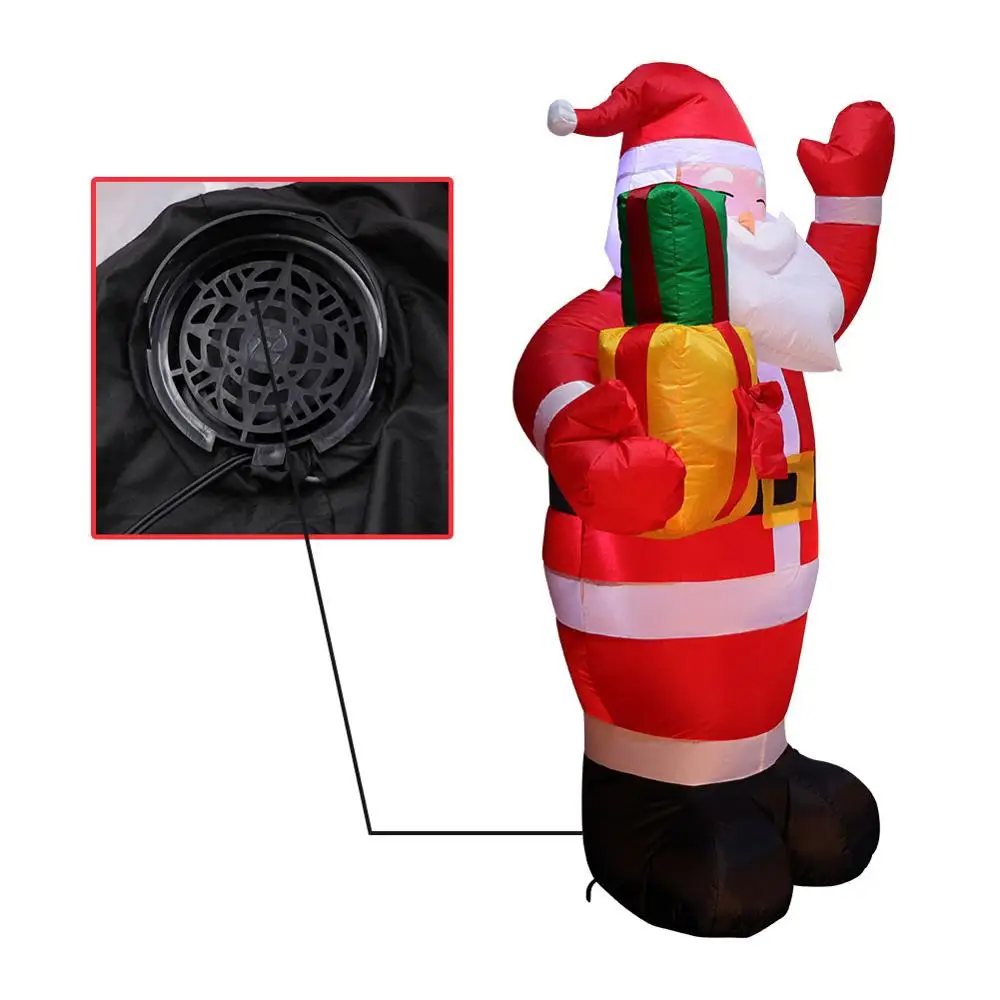 Рождественская надувная светильник Фигурка Санта-Клауса садовые игрушки для