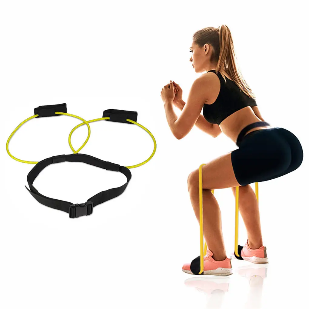 

Fitness Resistance Band Home Gym Hip Leg Workout Exercise Stretch Strap with Adjustable Waist Belt