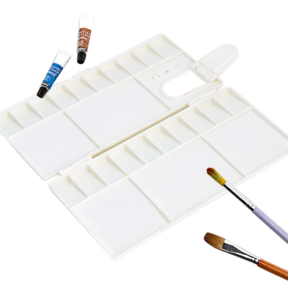 

New Drawing Tools Toys Flip Folding Oil Watercolor Art Paint Tray Paint Palette Pigment Box 33 Grids Artist Educational Toys
