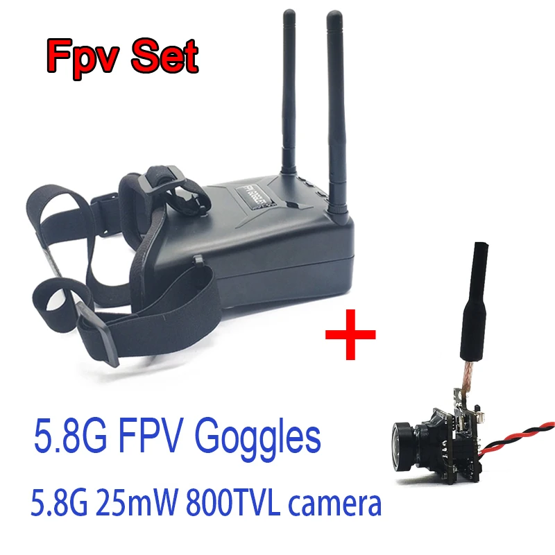 FPV очки для гонок 5 8G 48CH двойные антенны VR005 2 7 дюйма 960*240 Дрон с 25mW видео передатчик
