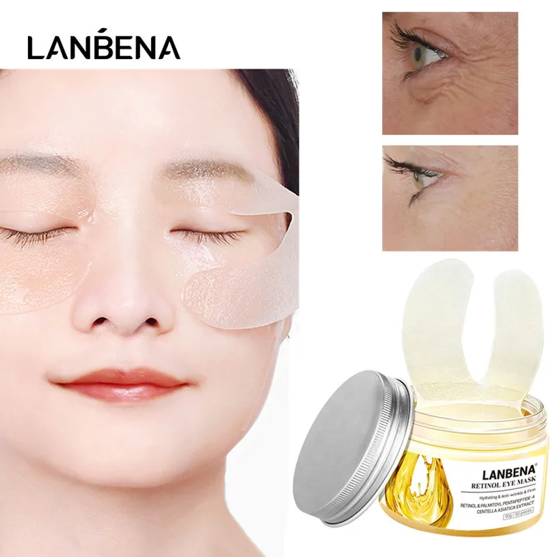 

LANBENA Retinol Eye Mask Reduces Dark Circles Anti-Puffiness Ageless Firming Eye Serum Cream Anti-Aging Moisturizing Skin Care