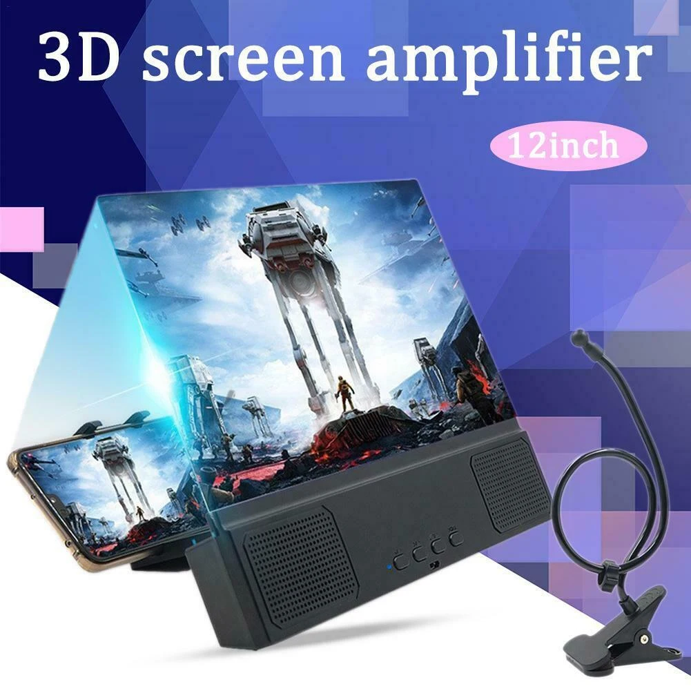 3D усилитель экрана мобильного телефона HD видео Складная лупа устройство для увеличения кронштейн для столешницы держатель смартфона крепление для фильма