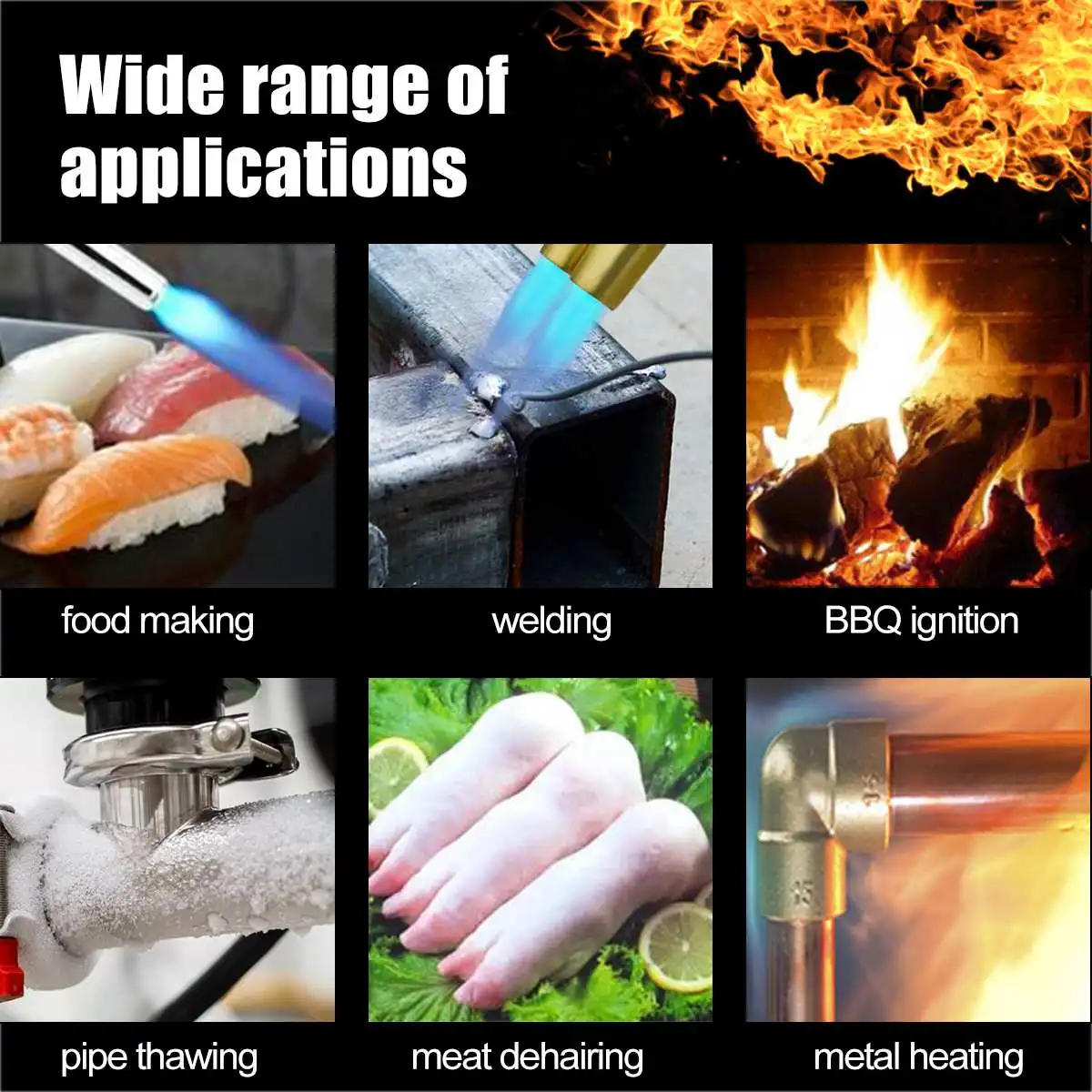 

Liquefied Metal ABS Gas Electronic Ignition Welding Gun Torch Machine Equipment with 2.5M Hose for Soldering Weld Cooking