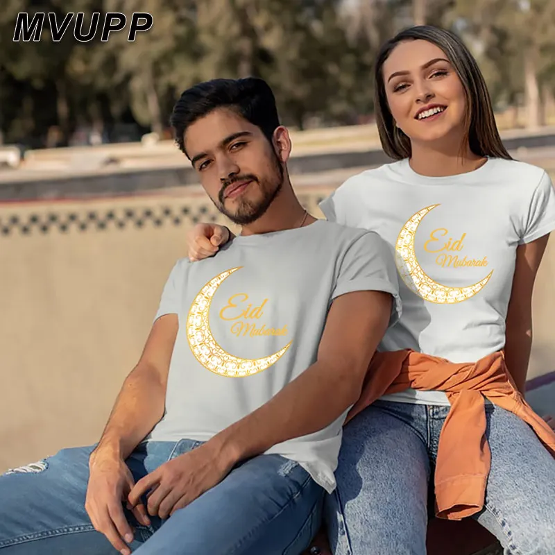 Женская и мужская футболка MVUPP Повседневная белая с надписью His and her Couple